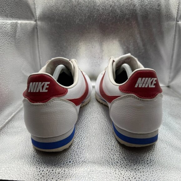 Size 12 Nike Classic Cortez Leather Forrest Gump White Mens Sneakers 749571-154 - Picture 9 of 11